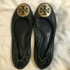 SOLD - Tory Burch Reva Black Ballet Flats Size 7M